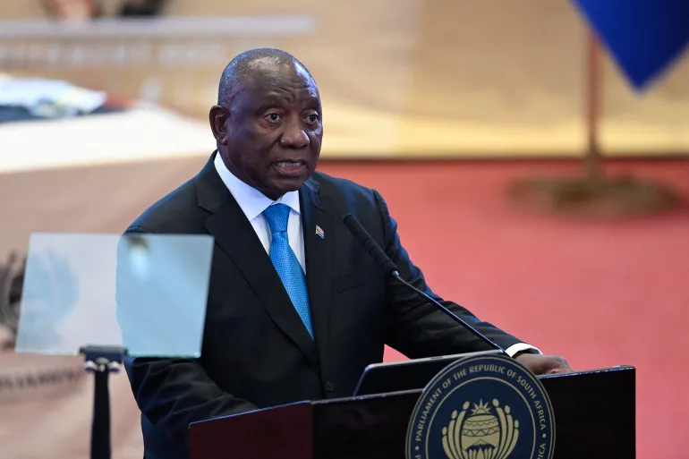 Sør-Afrikas president Cyril Ramaphosa holder statens tale 12. februar 2026